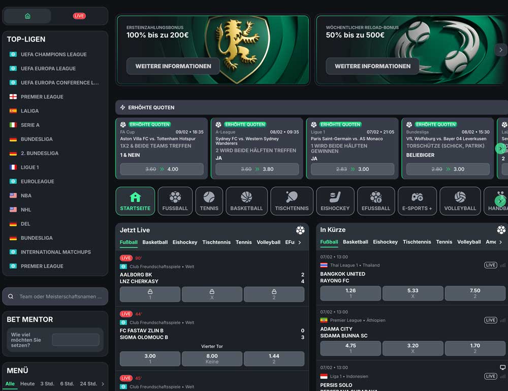 Kinbet Sportwetten