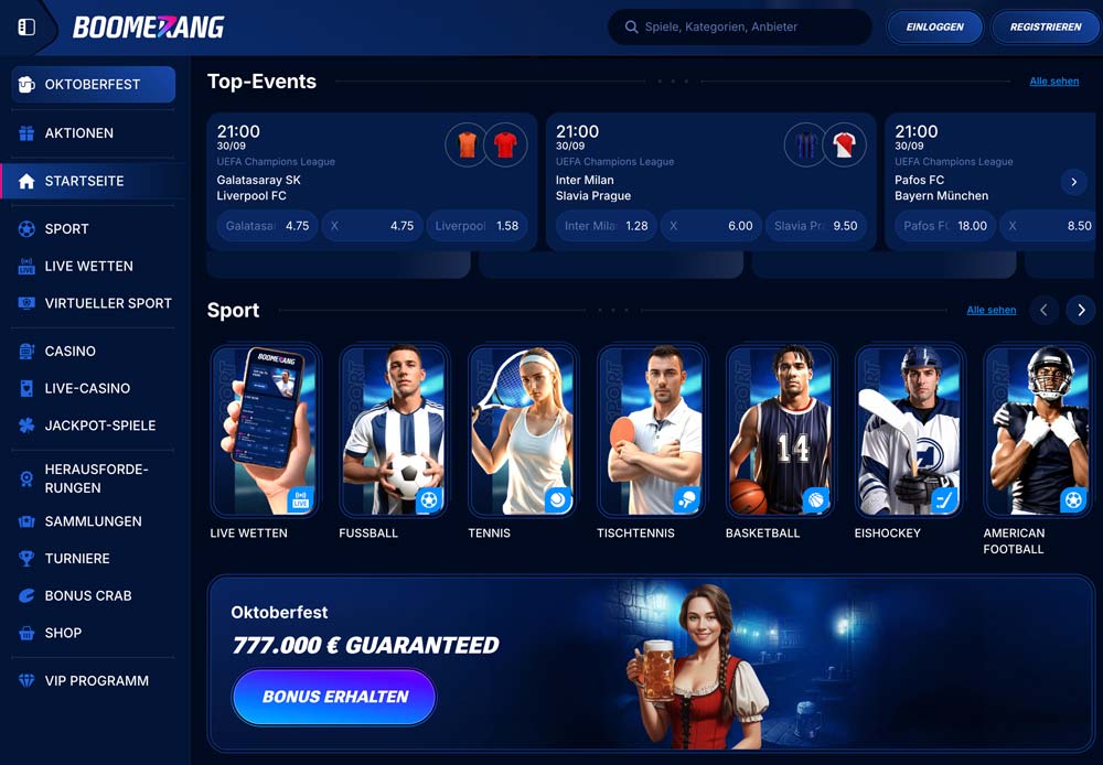 Boomerang Bet Website