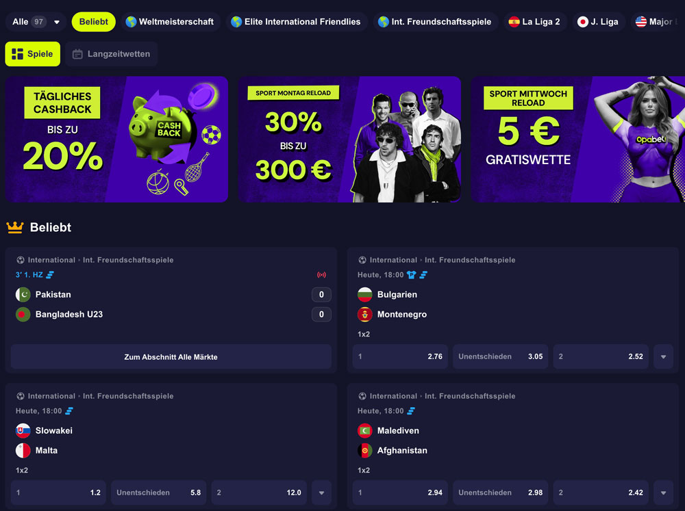 Opabet Livewetten